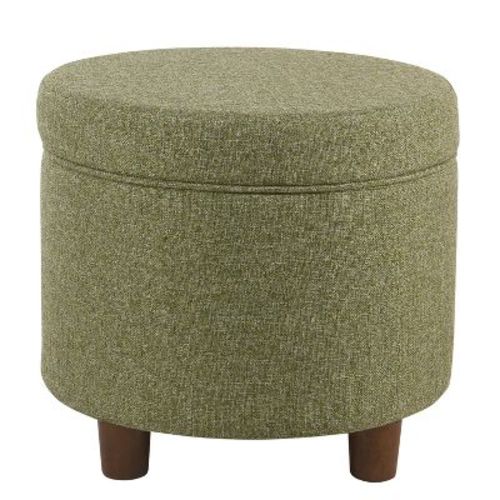 Round Storage Ottoman - Homepop