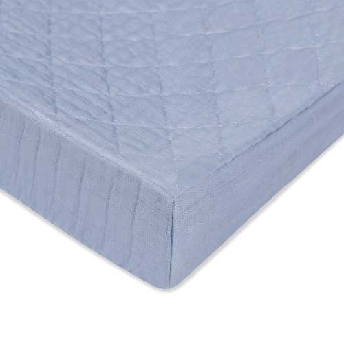 Quilted Changing Pad Cover in GOTS Certified Organic Muslin Cotton