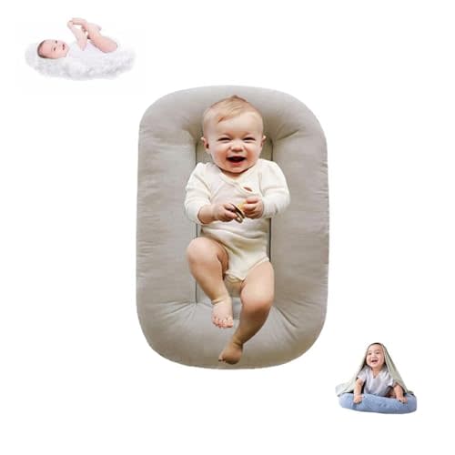 Baby Lounger for Infants 0-12 Months, Bionic Design Baby Nest Sleeper Baby Lounger Soft Organic Cotton Breathable Lounger