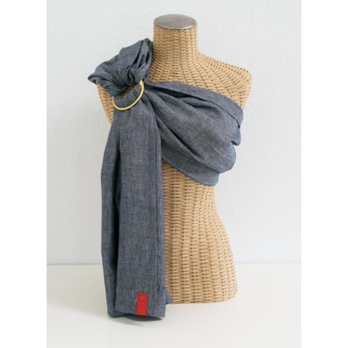 Black Currant | Ring Sling | Chambray Linen - Sakura Bloom
