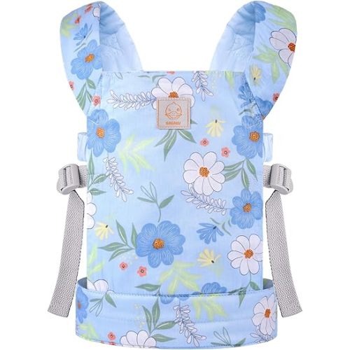 GAGAKU Baby Doll Carrier for Girls Toddlers, Kids Toy Carriers with Adjustable Straps, Reborn Doll Accessories - Blue
