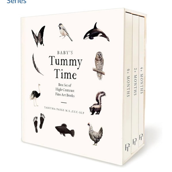 Baby's Tummy Time Book Box Set: A 3-Book Box Set of High-Contrast Art for Visual Stimulation at Tummy Time (Tabitha Paige Children's Book Series)
