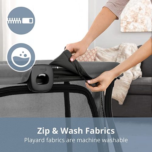Chicco Alfa Lite® Lightweight Travel Playard, Portable Playpen for Babies and Toddlers, Snap-Open/Compact Fold Design,13 lbs., Baby Travel Essential | Midnight/Navy - Alfa Lite Playard