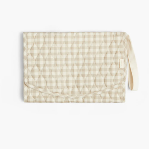 Portable Changing Pad - Beige Gingham | Gooselings
