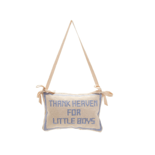 Thank Heaven For Little Boys - Pillow Door Hanger – Mellow Monkey
