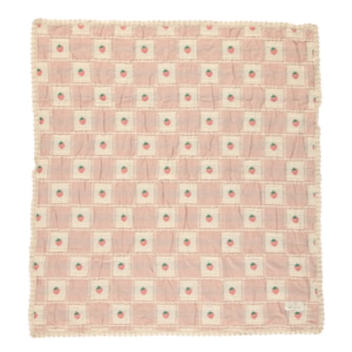 Bebe Organic Summer Strawberry Baby Blanket – blue daisy