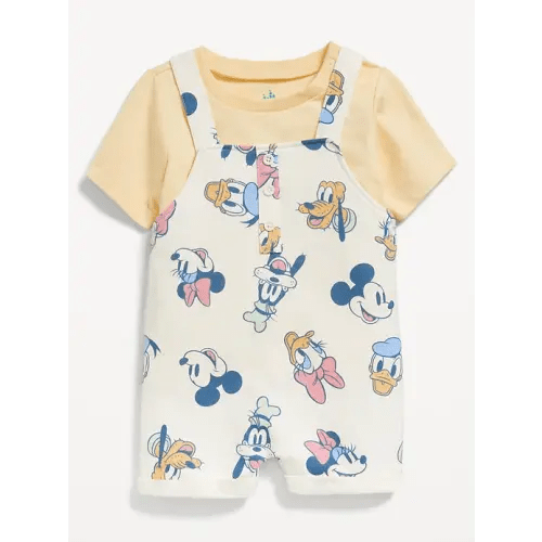 0-3 month Disney© Short-Sleeve T-Shirt and Shortalls Set for Baby | Old Navy