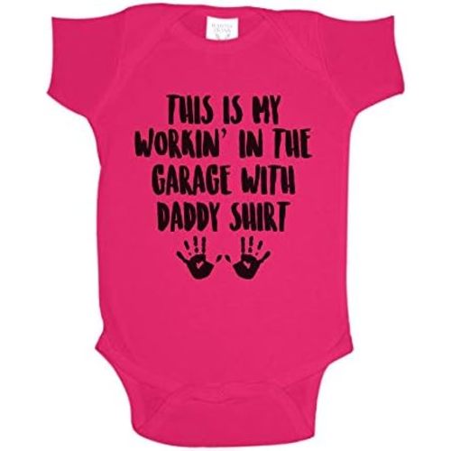 This is My Working in The Garage with Daddy Baby One Piece or Toddler T-Shirt