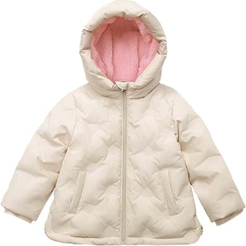 Rokka&Rolla Baby Toddler Girls' Water-Resistant Sherpa Fleece Lined Puffer Jacket Winter Coat