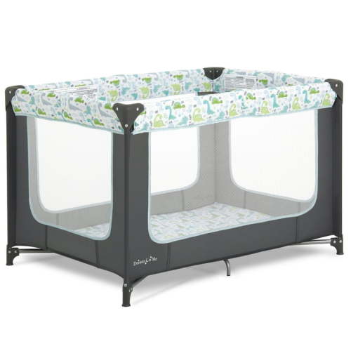 Free Shipping! Dream on Me Zodiak Portable Playard with Carry Bag & Shoulder Strap, Grey/Green, Unisex