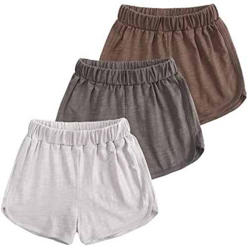 MYGBCPJS Baby Girls Boys 3 Pack Cotton Linen Blend Cute Bloomer Shorts Loose Harem Shorts