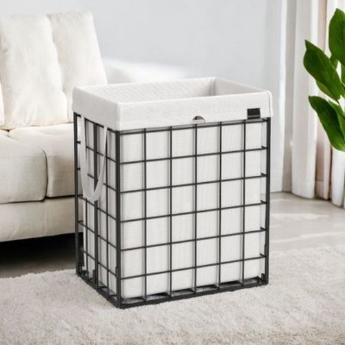 Laundry Hamper, 23.8 Gal. (90L) Laundry Basket, Collapsible Clothes Hamper, Removable and Washable Liner for Bedroom Bathroom