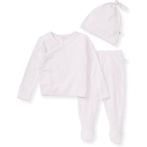 Burt's Bees Baby Unisex Baby Take Me Home Set, 3-Piece Top, Pant, and Hat Bundle, 100% Organic Cotton
