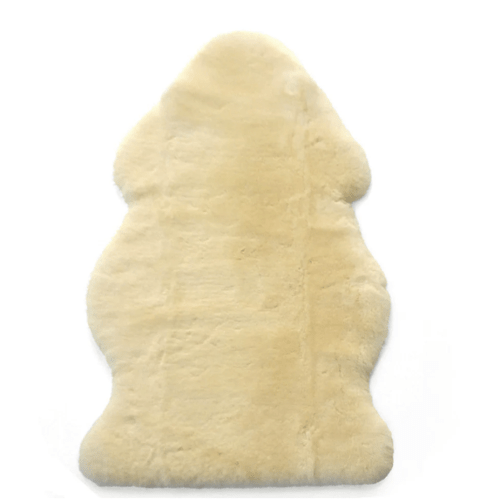 Sheepskin Rug for Babies, 100% Natural, Shorn Lambskin Wool, 2 x 3 Feet, Flax