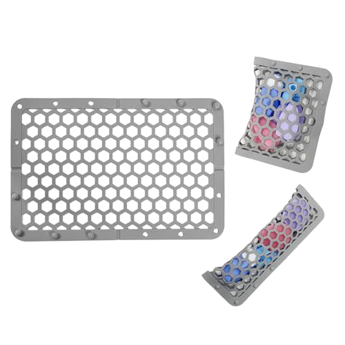 REVEX Silicone Dishwasher Bag,Dishwasher Basket for Baby Items,Baby Bottle Dishwasher Baskets with Adjustable Sizing for Small Parts,Nipples,Pacifiers and Toy Accessories.(Grey),11.8" x 7.9"