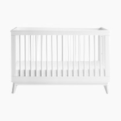 babyletto Scoot 3-in-1 Convertible Crib with Toddler Bed Conversion Kit - White