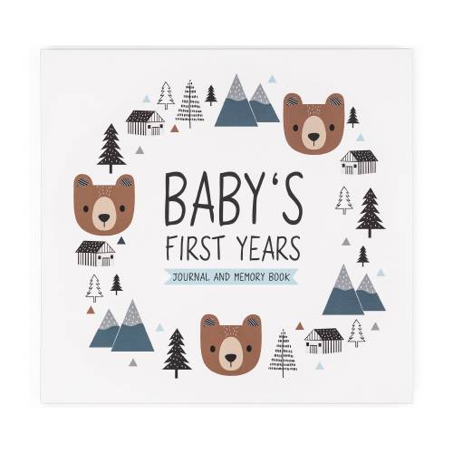 Keepsake Baby Memory Book for Baby Boy or Girl – Timeless Woodland Baby Journal Scrapbook Photo Album for First 5 Years – Milestone Book