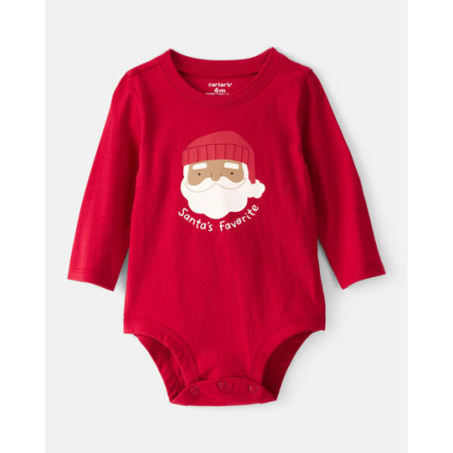 Baby Santa's Favorite Cotton Graphic Bodysuit - Red - Carter's | Carter's