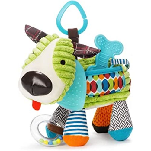 Skip Hop Bandana Buddies Baby Activity and Teething Toy with Multi-Sensory Rattle and Textures, Puppy