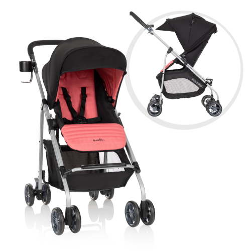 Evenflo Reversi Lightweight Reversible Stroller, Celestine Coral, Girl