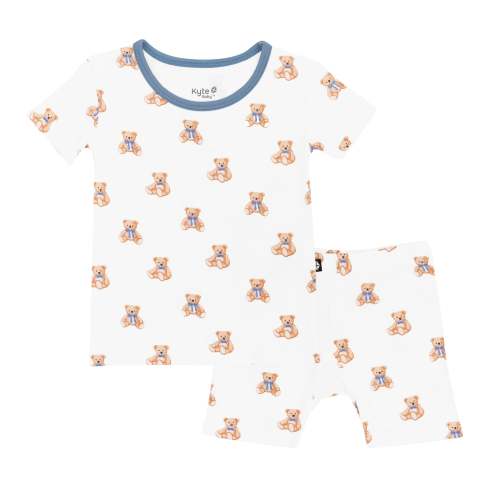 Short Sleeve Pajamas in Teddy Bear
