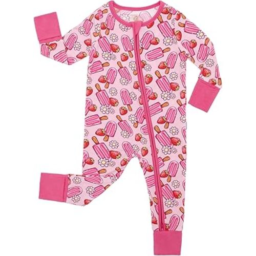 Baby Zippered Rompers Newborn Pajamas Sleepers Long Sleeve Jumpsuits Infant Zipper Romper-Viscose from Bamboo