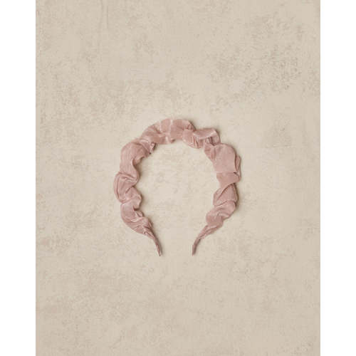 gathered headband | mauve organza