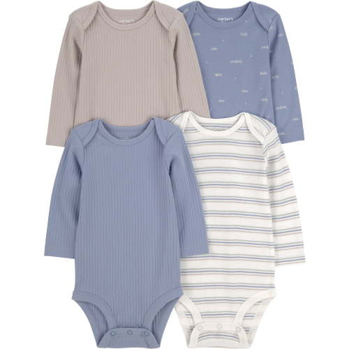 Carter's Child of Mine Baby Bodysuits, 4-Pack, Sizes Preemie-18 Months