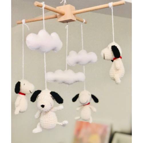 Crochet Dog Baby Mobile, Crochet Puppy Dog Baby mobile, Crochet Dog baby mobile, Puppy baby mobile, Dog Nursery Decor