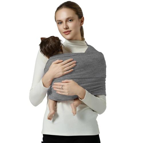 Baby Wraps Carrier, Baby Carrier Wrap Baby Wearing Wrap Newborn Wrap Carrier, Baby Sling, Baby Carrier Sling for Newborn and Infant, Grey