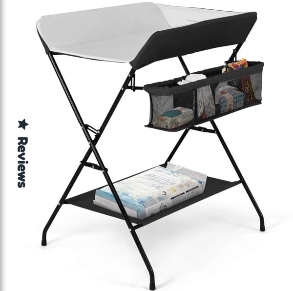 Costzon Baby Changing Table, Folding Diaper Station Nursery Organizer – costzon