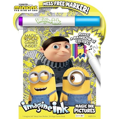 Minions Rise of Gru Despicable Me 24-Page Imagine Ink with Mess Free Marker 47649