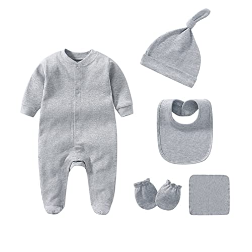 IADOER Baby Unisex Baby Cotton Layette Set Gift for Baby Boys Girls Accessories Set Newborn Essentials 0-12 Months