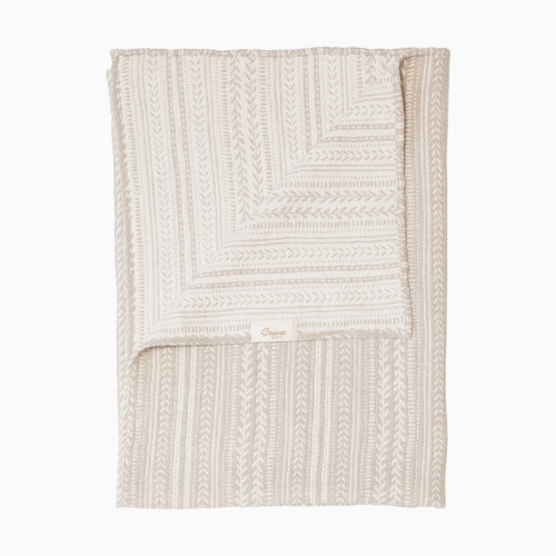 Crane Baby Cotton Muslin Jacquard Blanket - Willow