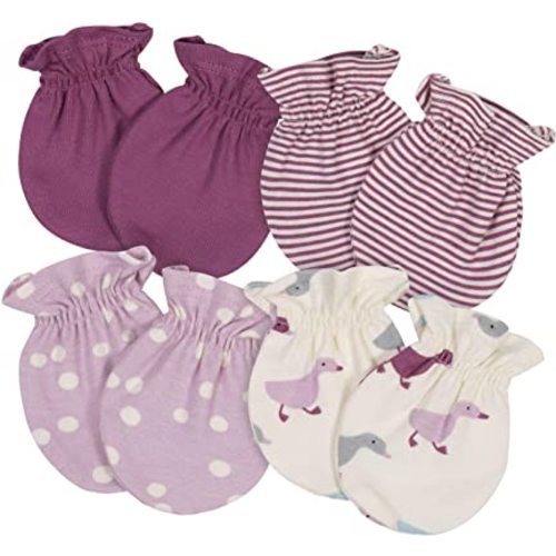 Gerber Baby-Girls 4-Pack Mittens