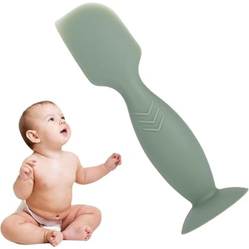Baby Diaper Cream Spatula Applicator - Soft Silicone Diaper Spatula,Flexible Paste Applicator with Suction Cup Base for Diaper Cream Boys Girls