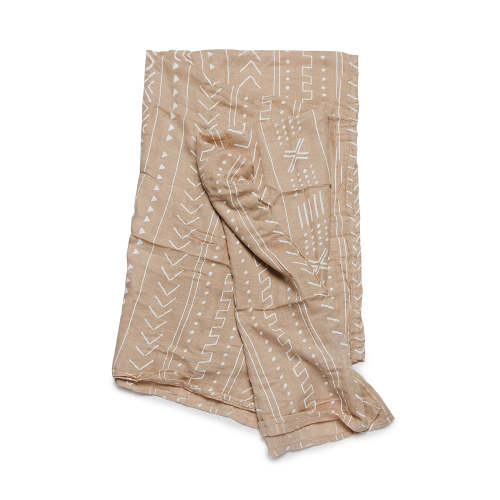 Muslin Swaddle - Almond Mudcloth