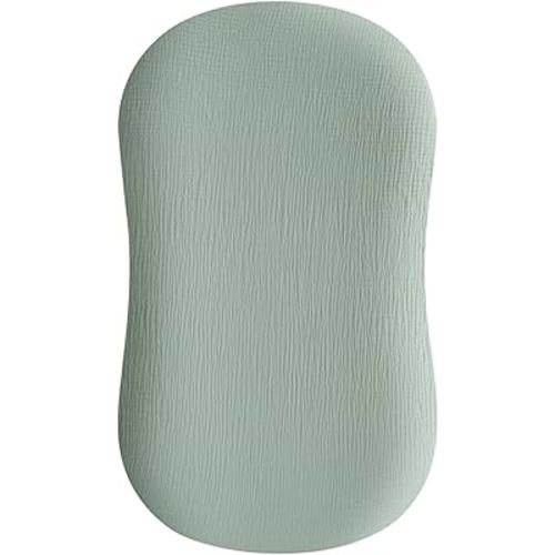 Konssy Muslin Baby Lounger Cover 1 Pack, 100% Cotton Newborn Lounger Sheets, Soft and Breathable Baby Nest Slipcover, Cover Only (Green)