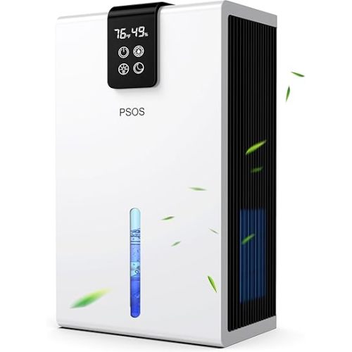 Dehumidifier, 120 OZ Dehumidifiers for Room for Home,(1000 sq.ft) Dehumidifiers for Bedroom, Dehumidifiers for Basement Bathroom with Humidity monitoring, Auto Shut Off, 7 Colors LED Light