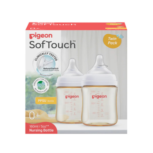 SOFTOUCH BPP BOTTLE PPSU TWIN PACK 160ML – Pigeon Australia
