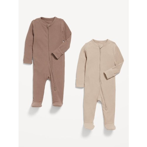 Sleep & Play 2-Way-Zip Footed One-Piece 2-Pack for Baby