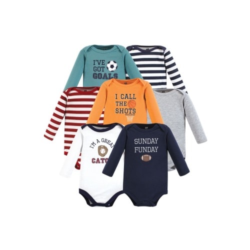 Cotton Long-Sleeve Bodysuits 7-Pack
