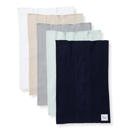 Burt's Bees Baby Burp Cloths, 100% Organic Cotton Extra Absorbent Soft Fabric, Large Drool Cloths 17 x 11.75 in, 5-Pack