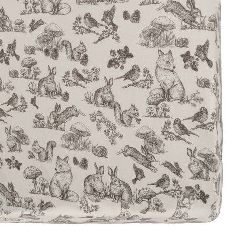 Organic Jersey Crib Sheet - Woodland