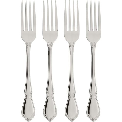 Oneida Silverware Set, Chateau 6-Piece Child Progress Flatware Set, Service For 1, 18/10 Stainless Steel Dishwasher Safe, Baby Spoons, Baby Fork, Child Spoon Fork Knife, Kid Utensils (Silver 6 Piece)