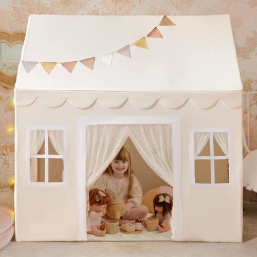 Tiny Land Play Tent with Padded Mat & LED Lights