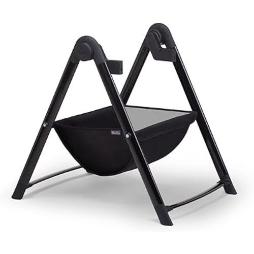 Silver Cross Dune & Reef Bassinet Stand - Portable and Foldable, Easy to Transport, Bassinet Stand with Storage Basket, Convenient and Lightweight Stand, Baby Sleep Essentials - Black