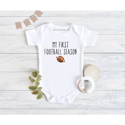 My First Football Season Onesie®, Football Baby Shower, Baby Shower Gift, Football Onesie®, Baby Boy Onesie®, Gender Neutral Onesie® 6-9 months