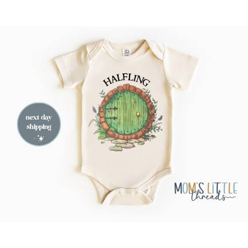 Halfling Onesie®, Cute Personalized Gift for Baby Shower, Announcement Pregnancy, Fantasy Bodysuit, Rings Gift, Lord