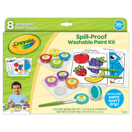 Crayola CYO811518 Spill Proof Washable Paint Set